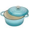 Dutch Oven,Dutch Oven Pot with Lid,3 QT Enamel Dutch Ovens with Dual Handles,Cast Iron Pot for Braiser,Cooking,Gifts for Family